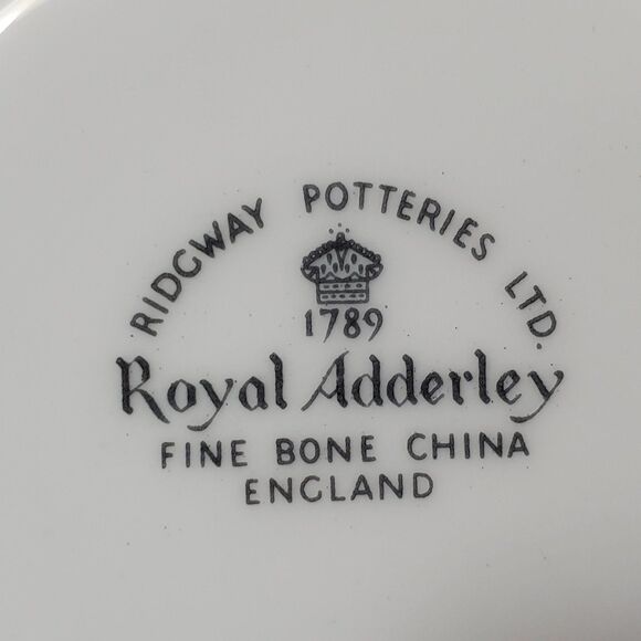 Royal Adderley Teacup and Saucer Pink Yellow Flowers Vintage - Picture 7 of 10